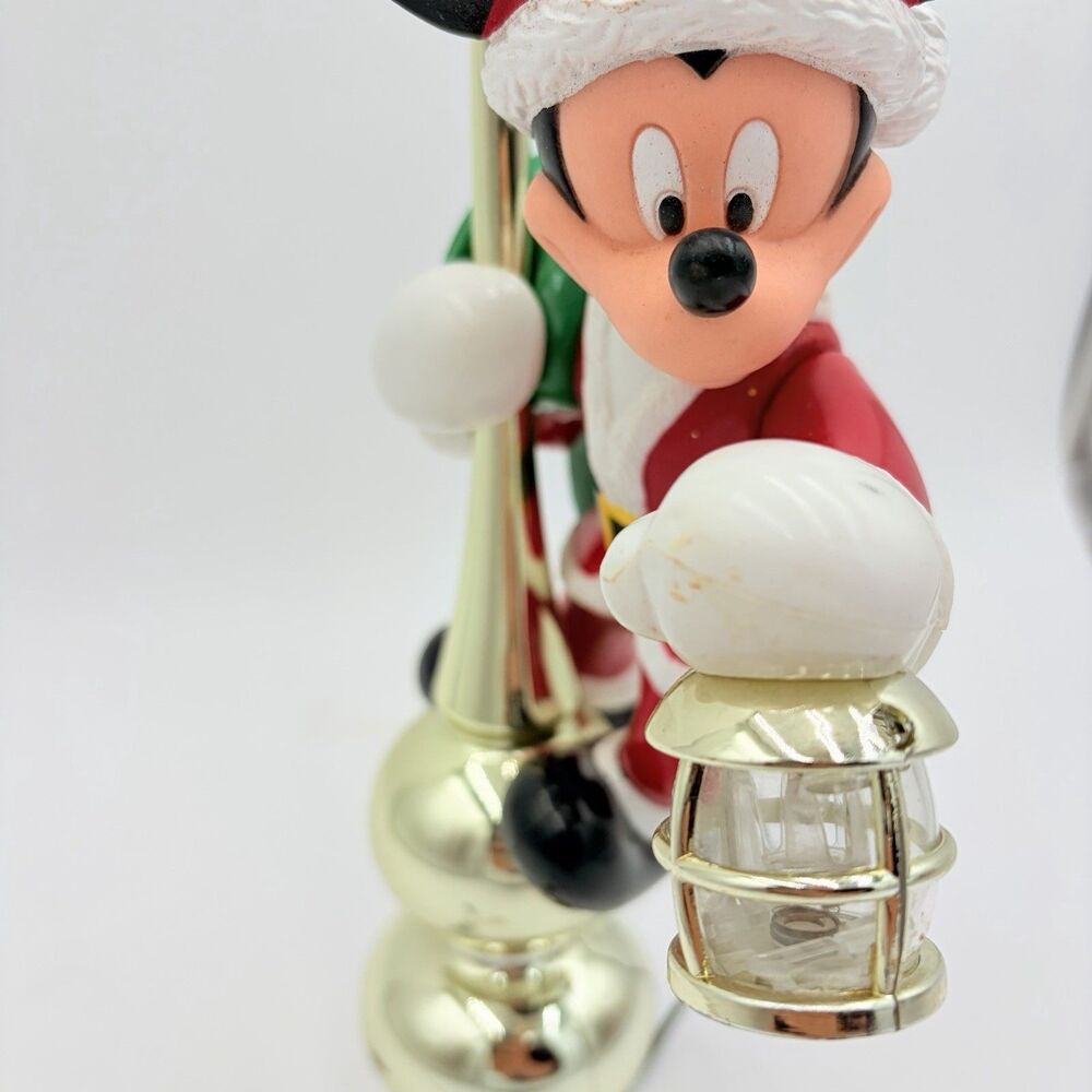 Vintage 95' Mr. Christmas Mickey Mouse Santa Lighted Tree Topper P135 No Adapter - Picture 4 of 13